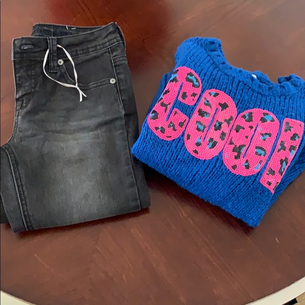 Jeans and sweater
